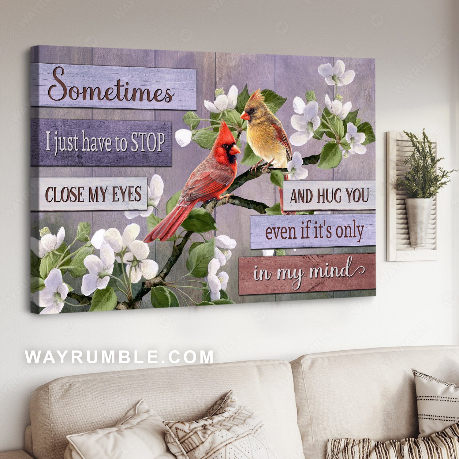 Dogwood blooms, Colorful cardinals, Sometimes I just have to stop - Heaven Landscape Canvas Prints, Wall Art