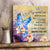 Blue butterfly, Purple flower garden, My mind still talks to you - Heaven Square Canvas Prints, Wall Art