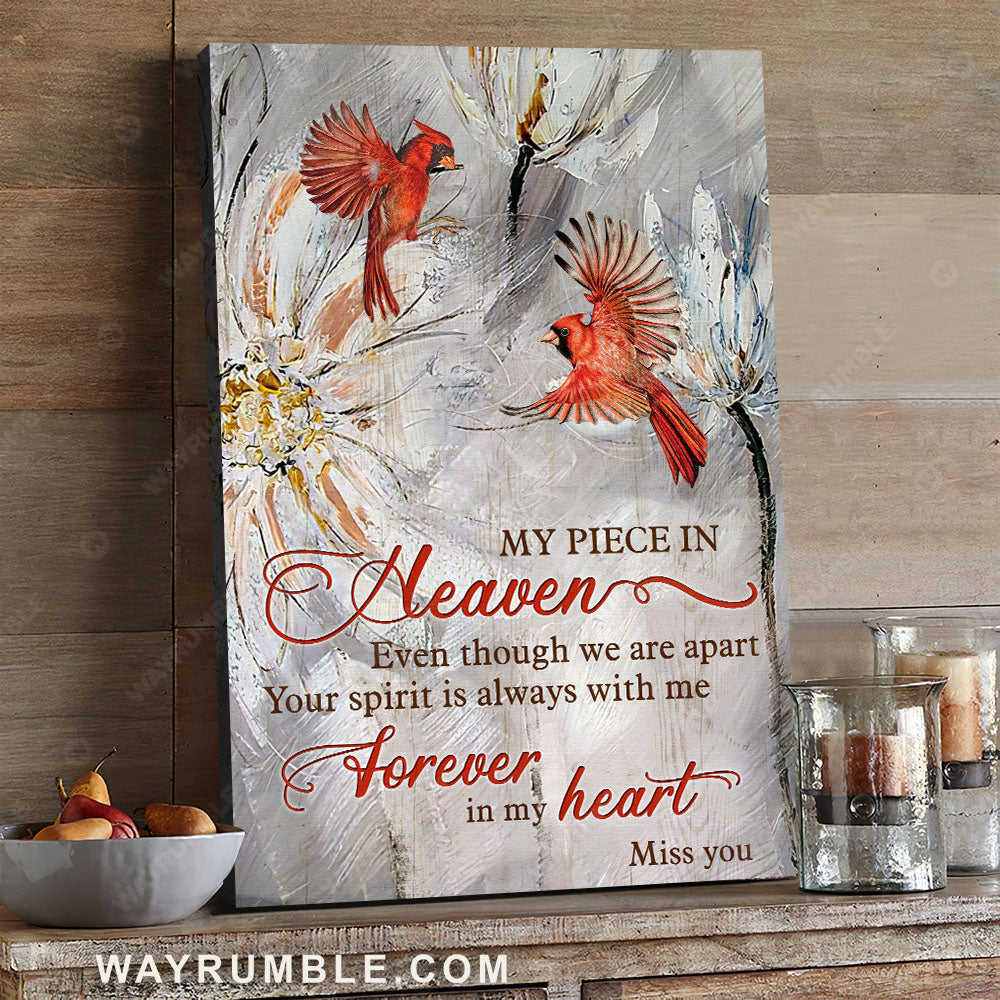 Oil painting print, Cardinal, Your spirit is always with me - Heaven Portrait Canvas Prints, Wall Art