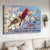 Cardinals painting, White azalea, Those we love don't go away- Heaven Landscape Canvas Prints, Wall Art