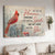 Red cardinal, Snow flakes, Winter forest, Sometimes I just look up smile - Heaven Landscape Canvas Prints, Wall Art