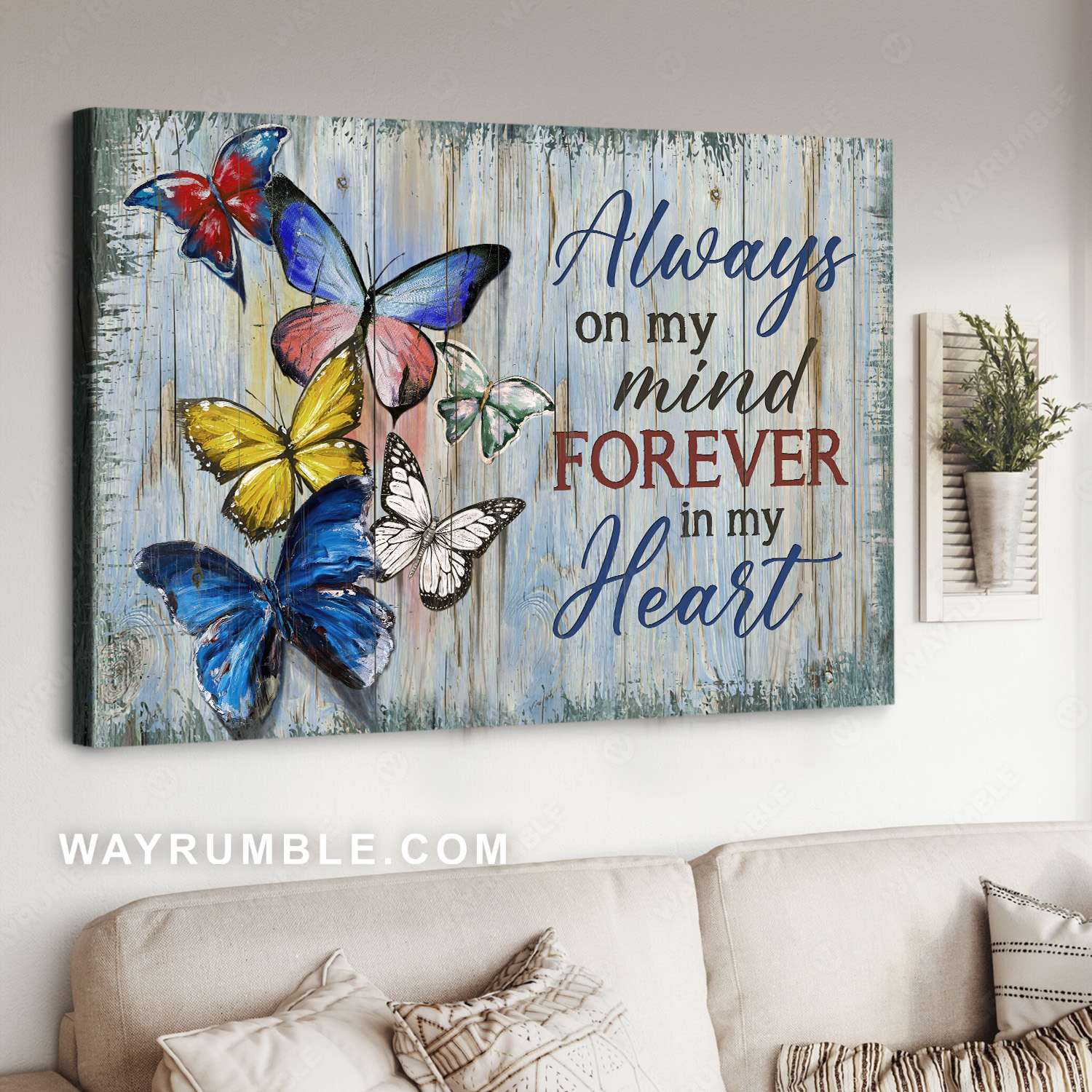 Colorful butterflies, Butterfly drawing, Forever in my heart - Heaven Landscape Canvas Prints, Wall Art