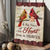 Bird couple, Male and female cardinals, A piece of my heart in heaven - Heaven Portrait Canvas Prints, Wall Art