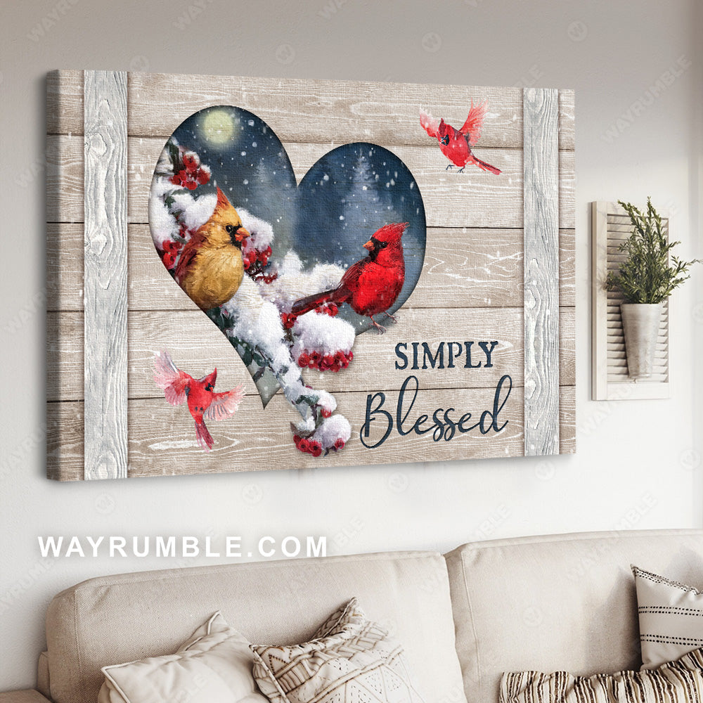 Frozen cranberry, Cardinal drawing, Beautiful night, Simply blessed - Heaven Landscape Canvas Prints, Wall Art