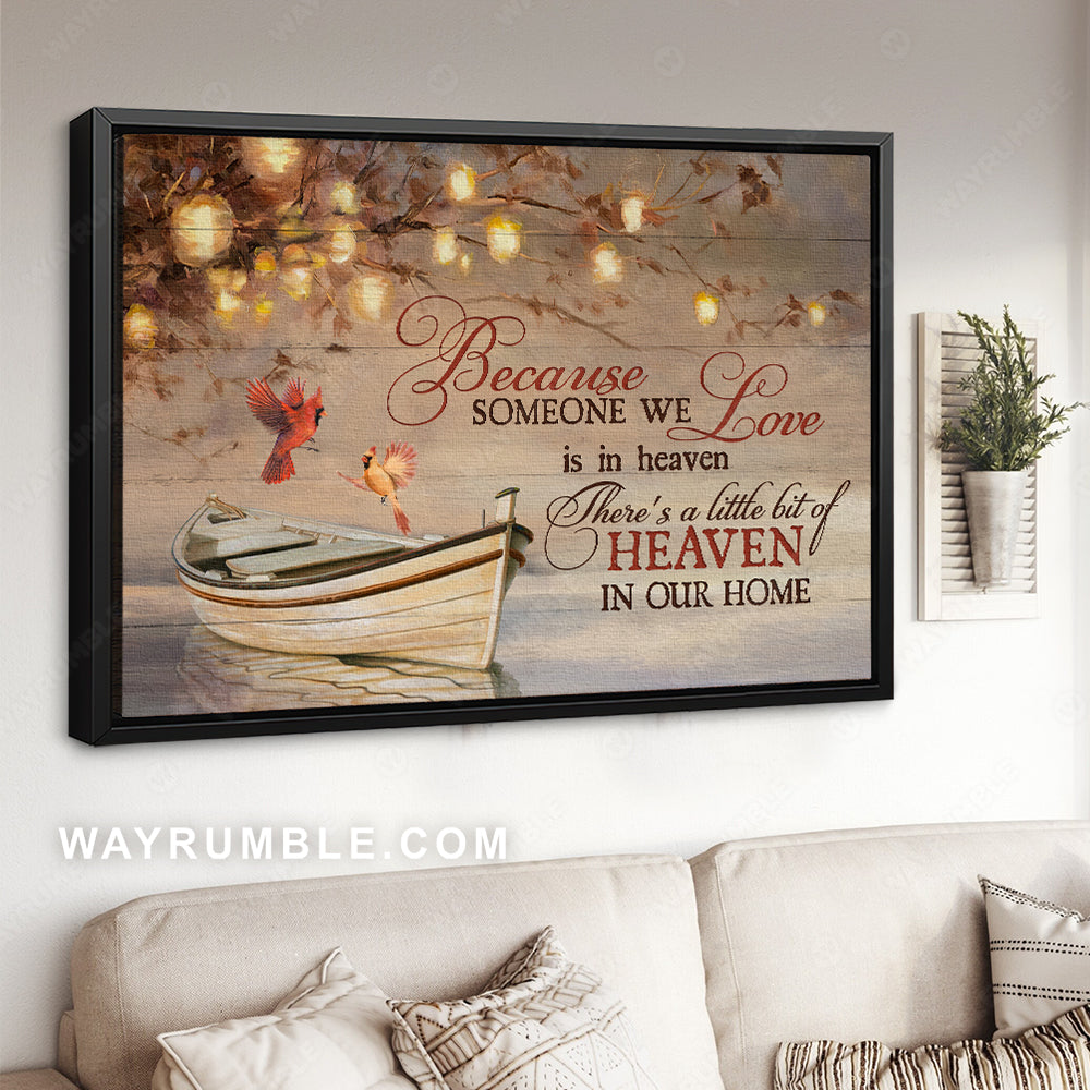 Beautiful lantern, Romantic date, Cardinal, Because someone we love is in heaven - Heaven Landscape Canvas Prints, Wall Art