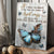 Blue butterfly, Angel wings, If I listen closely - Heaven Portrait Canvas Prints, Wall Art