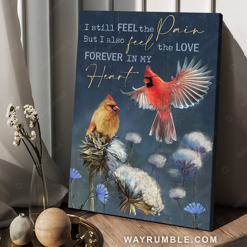 Cotton flower field, Watercolor cardinal, Blue night, I still feel the pain - Heaven Portrait Canvas Prints, Wall Art