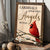 Red cardinal, Flower buds, Tree branch, Angels are near - Heaven Portrait Canvas Prints, Wall Art