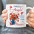 Poppy flower, Cardinal painting, Vintage flower vase, I believe in angels - Heaven White Mug
