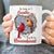 Cardinal painting, Cranberry wreath, Heart shape, As long as I breathe, You'll be remembered - Heaven White Mug