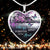 Purple cherry blossom, Pretty butterfly, Full-moon, Always on my mind, forever in my heart - Heaven Heart Necklace