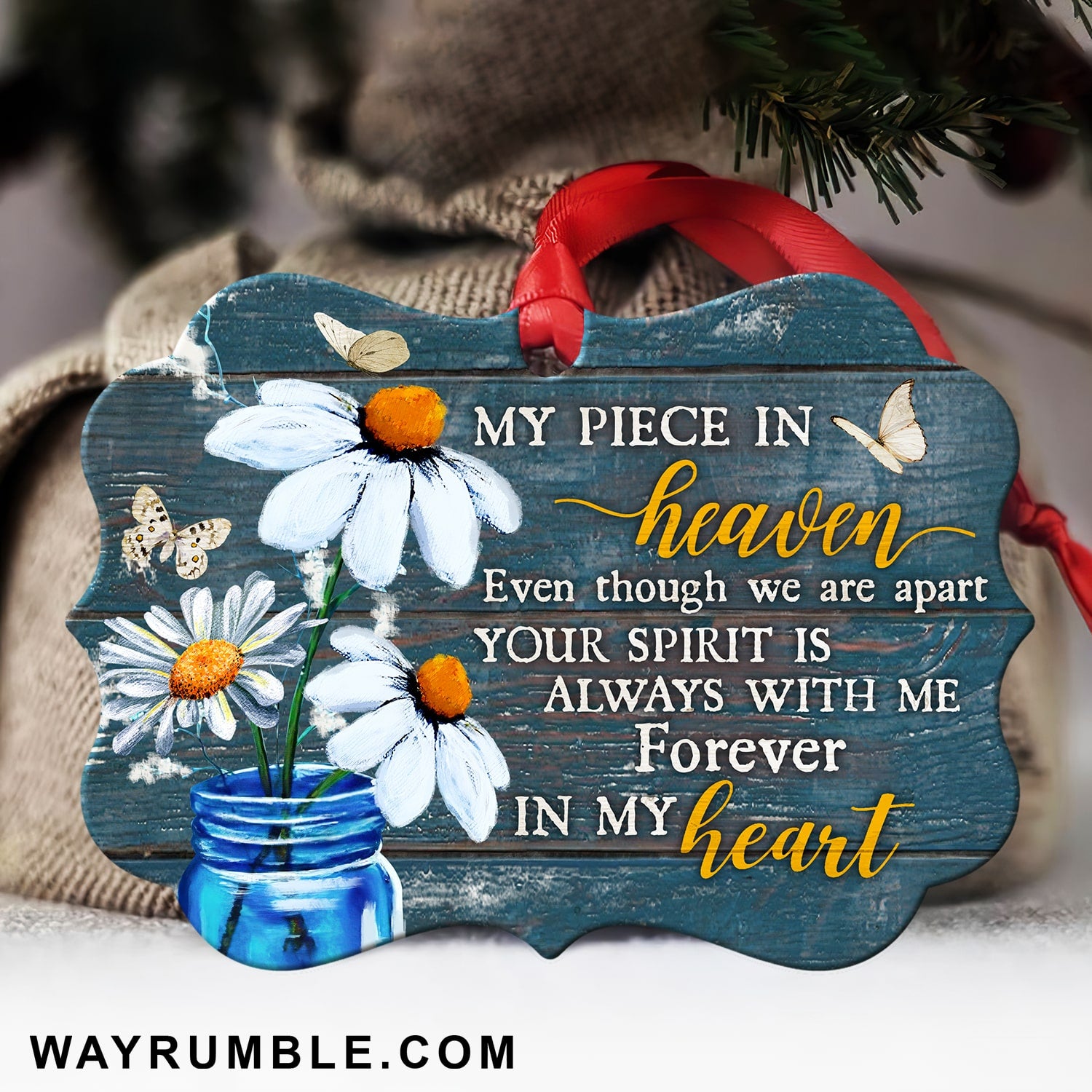 Heaven ornament, ceramic ornament, custom ornament, heart ornament, circle ornament, oval ornament, Christmas ornament, ornament