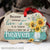 Sunflower in vase, Blue butterfly, There is a little bit of heaven in our home - Heaven Aluminum Ornament
