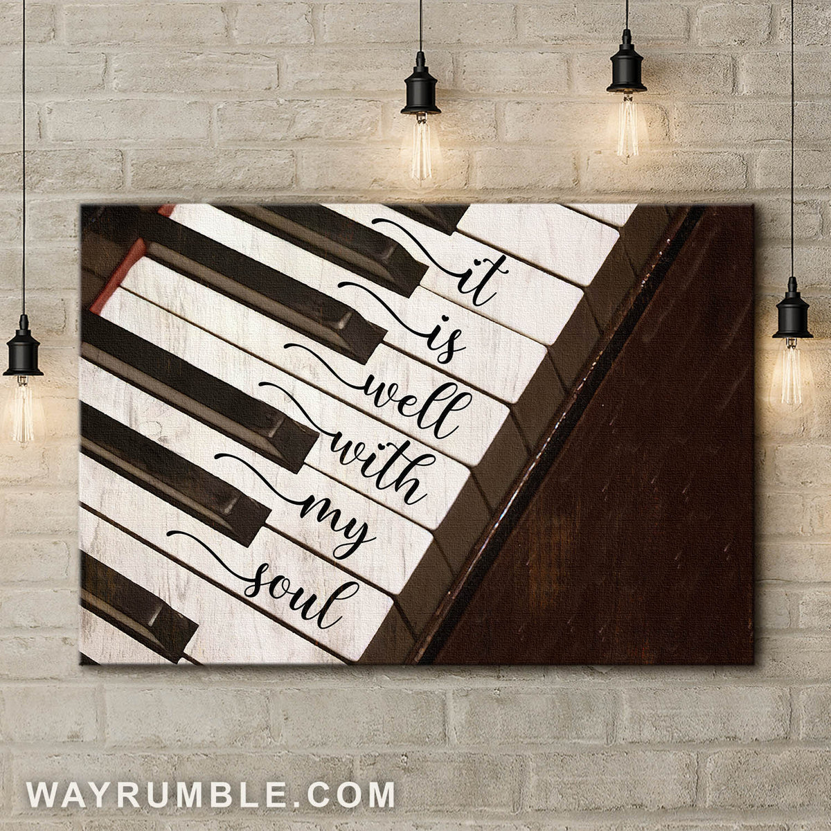 Piano, It is well with my soul - Jesus Landscape Canvas Prints, Wall Art