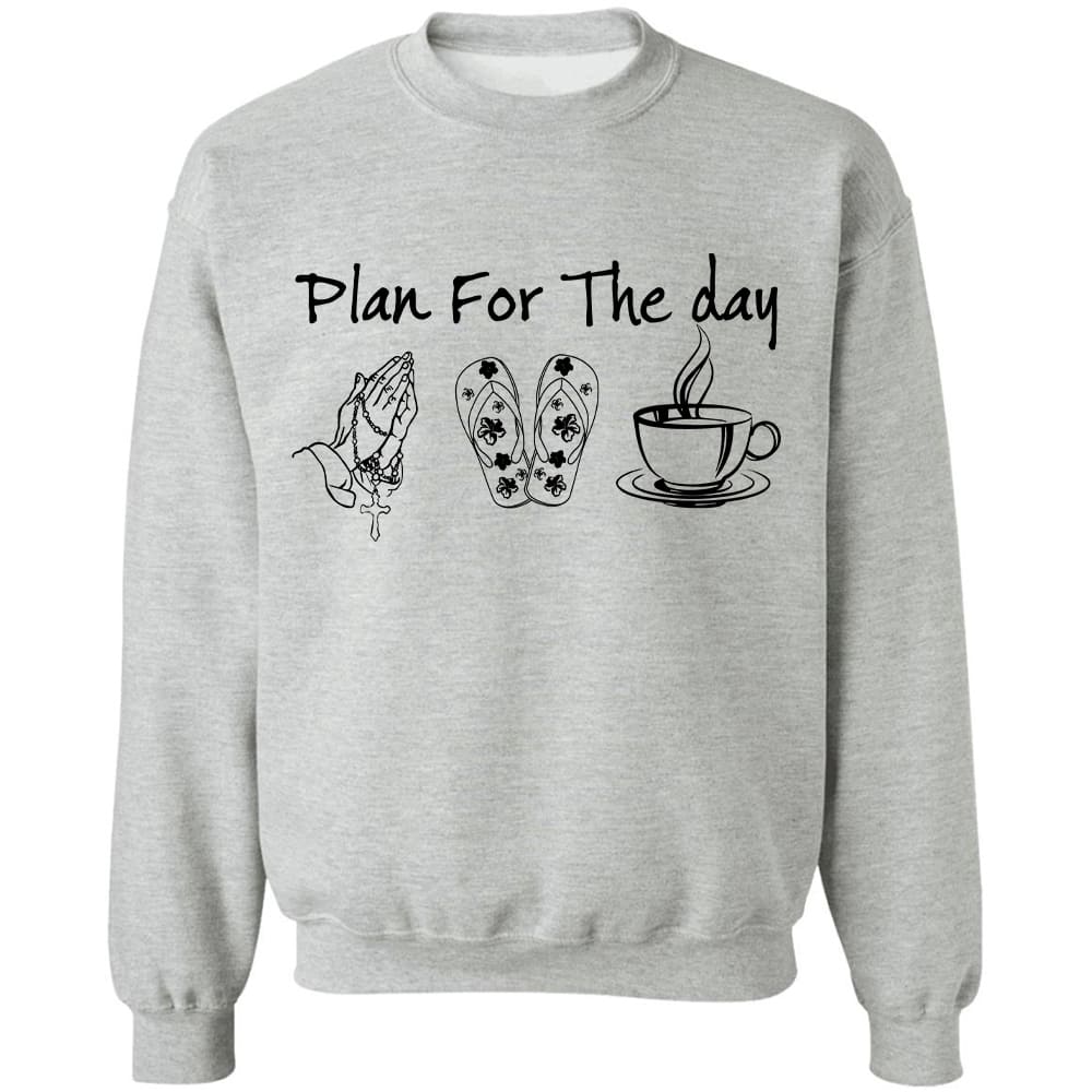 Praying hands, sandal, tea - Plan for a day - Jesus White Apparel