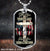 The rugged cross, The US flag, Stand for the flag, Kneel for the cross - Jesus Dog Tag Military chain