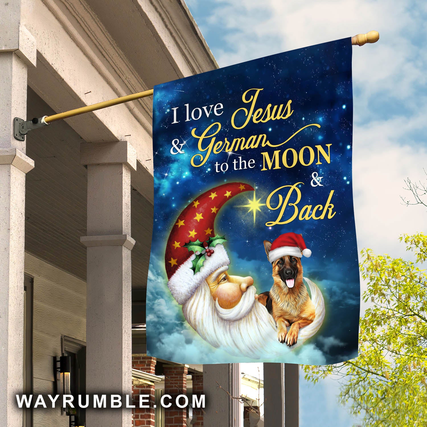 I love Jesus and German to the moon and back - Jesus, Christmas, German Flag