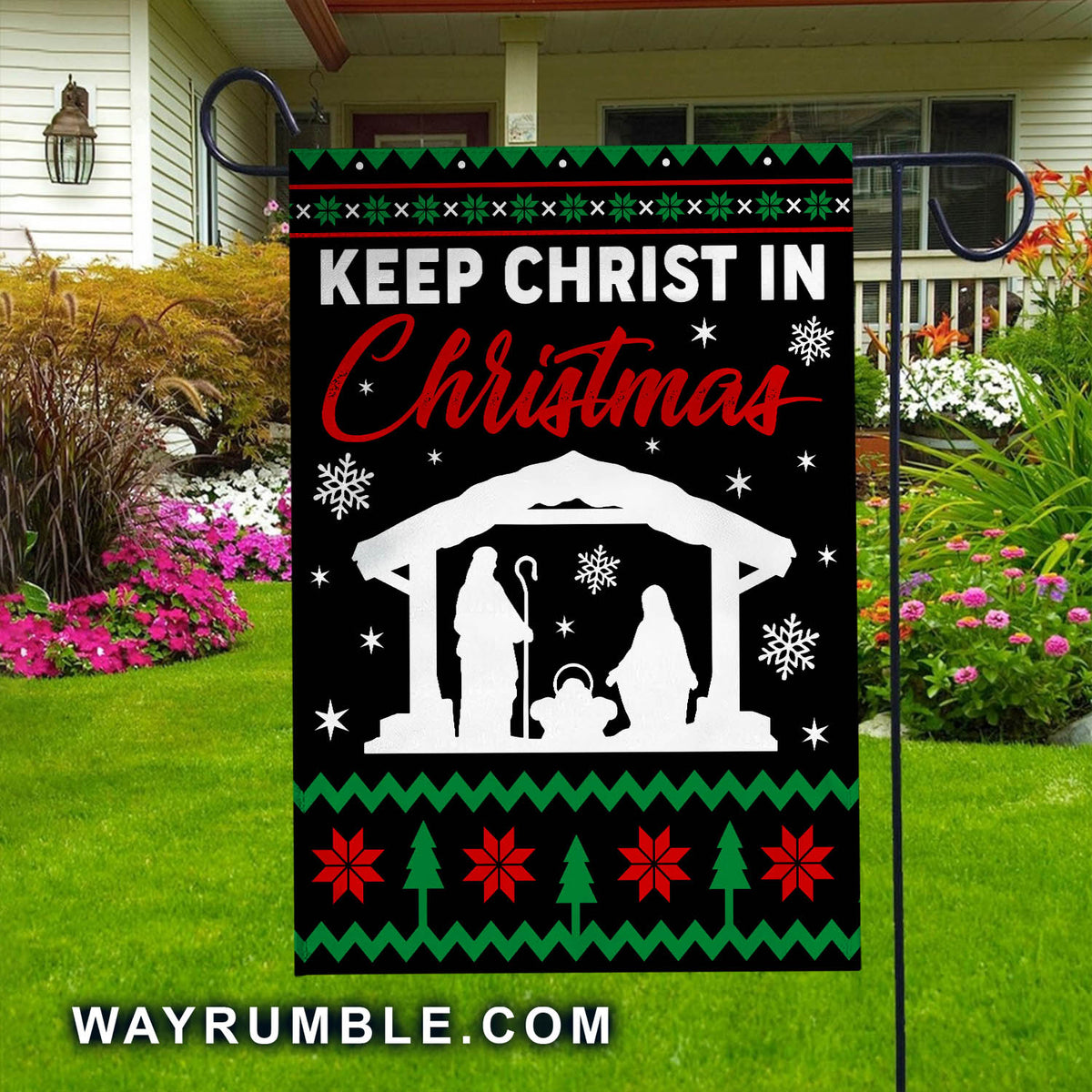 Keep Christ in Christmas - Jesus, Christmas Flag