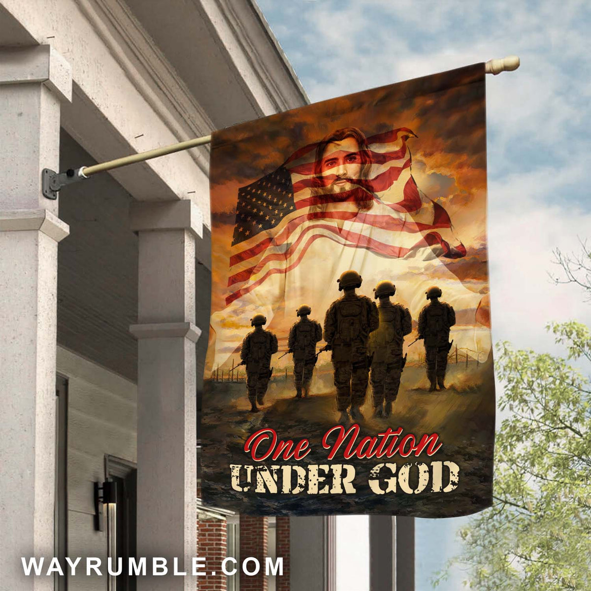 Amazing warriors - One nation under God Flag