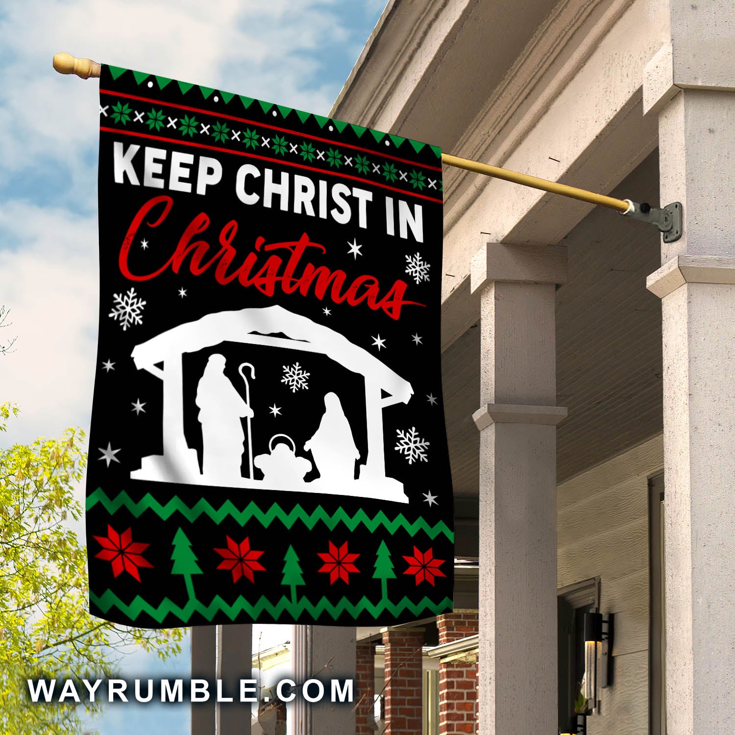Keep Christ in Christmas - Jesus, Christmas Flag