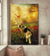 Jesus Painting, German Shepherd, Flower Field, To the beautiful world - Jesus Portrait Canvas Prints, Wall Art