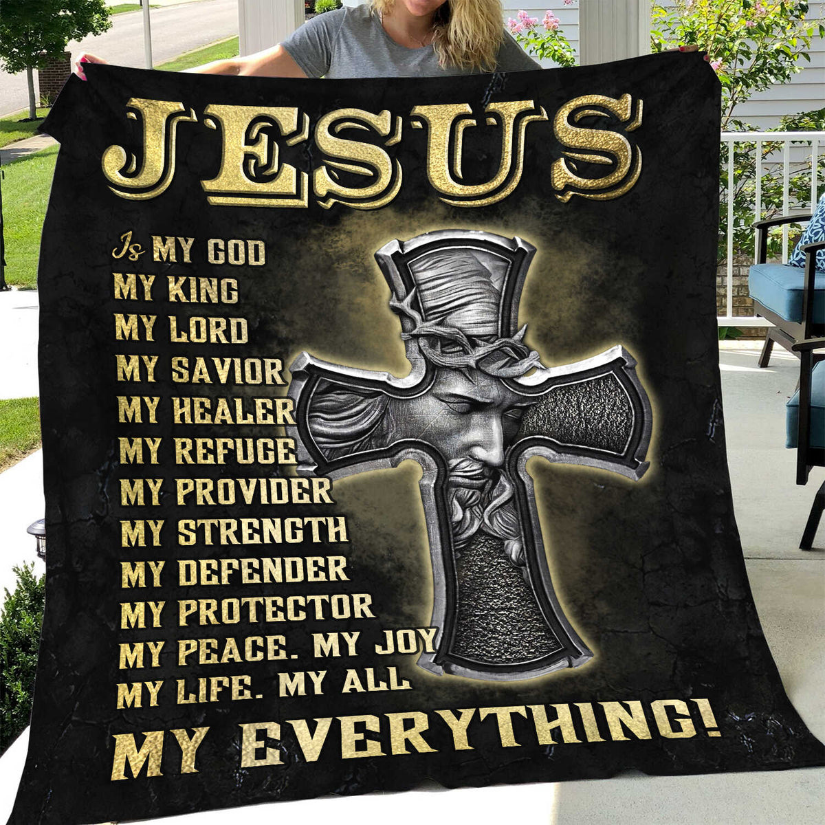 Jesus - The cross - Jesus is my everything - Blanket