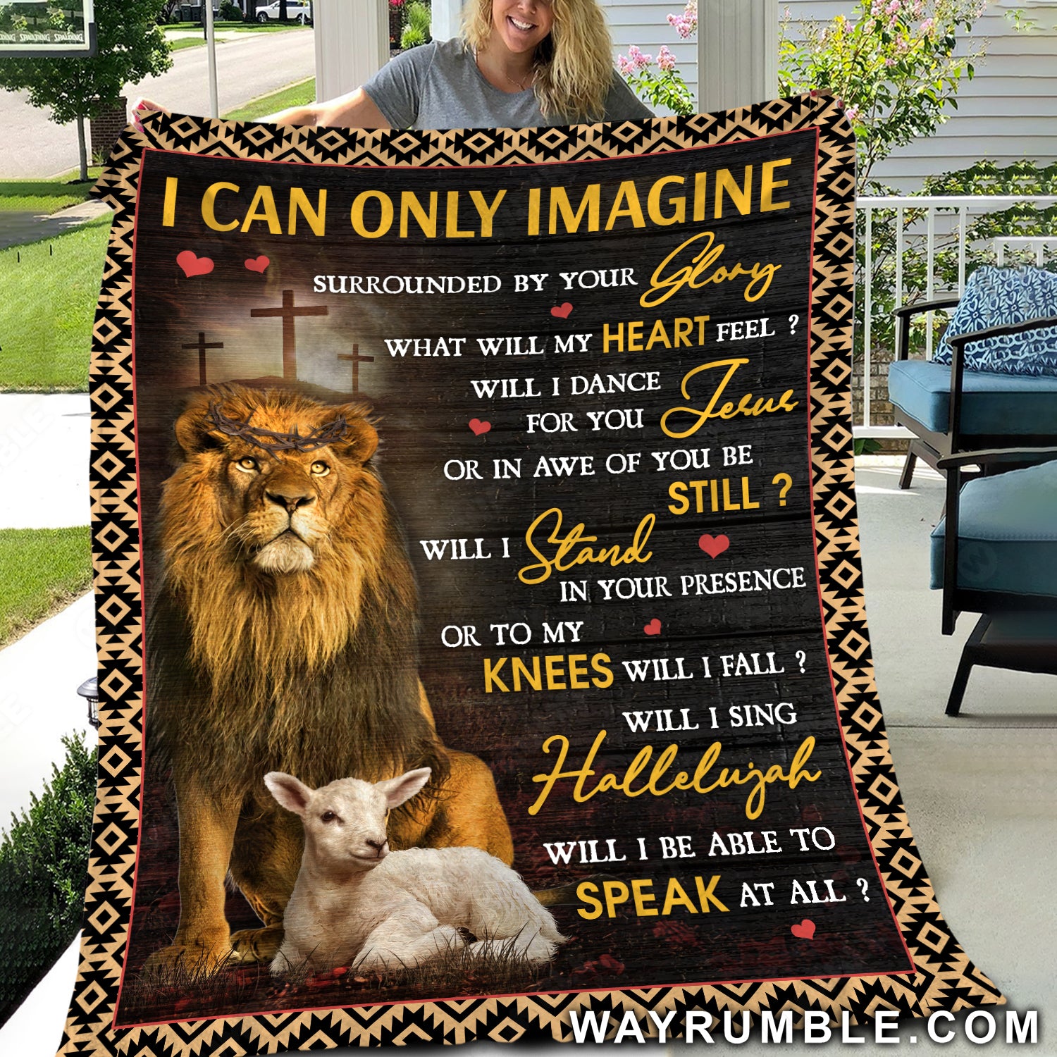 Lion of Judah, White lamb drawing, Beautiful night, I can only imagine - Jesus Blanket