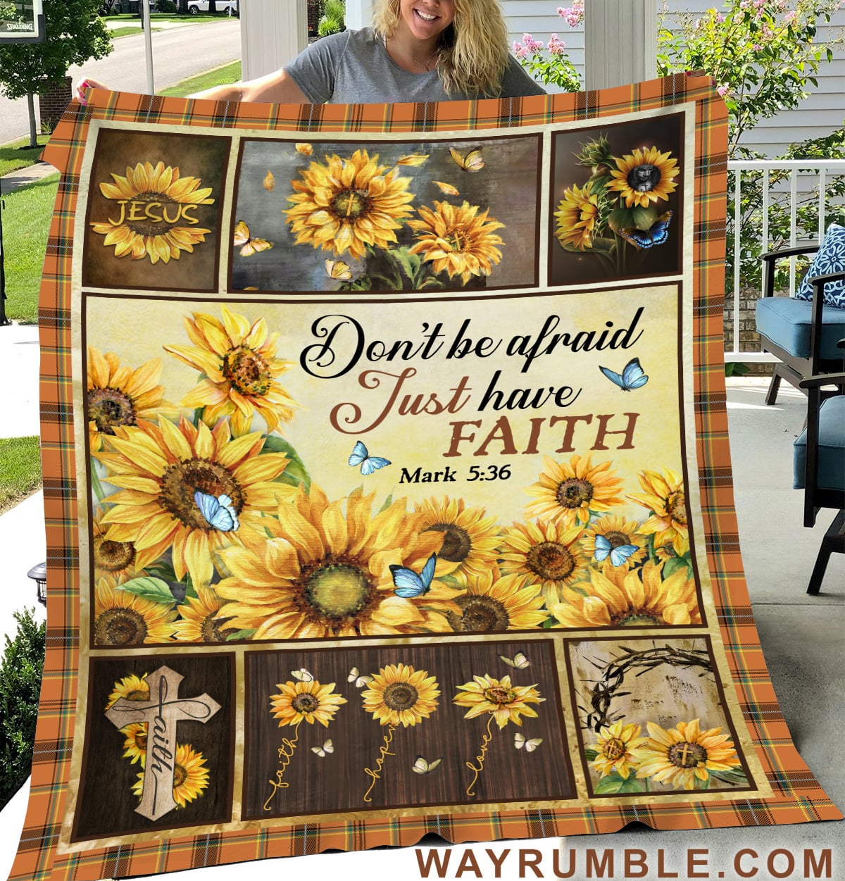 Sunflower Field, Don&#39;t be afraid Just have faith - Blanket