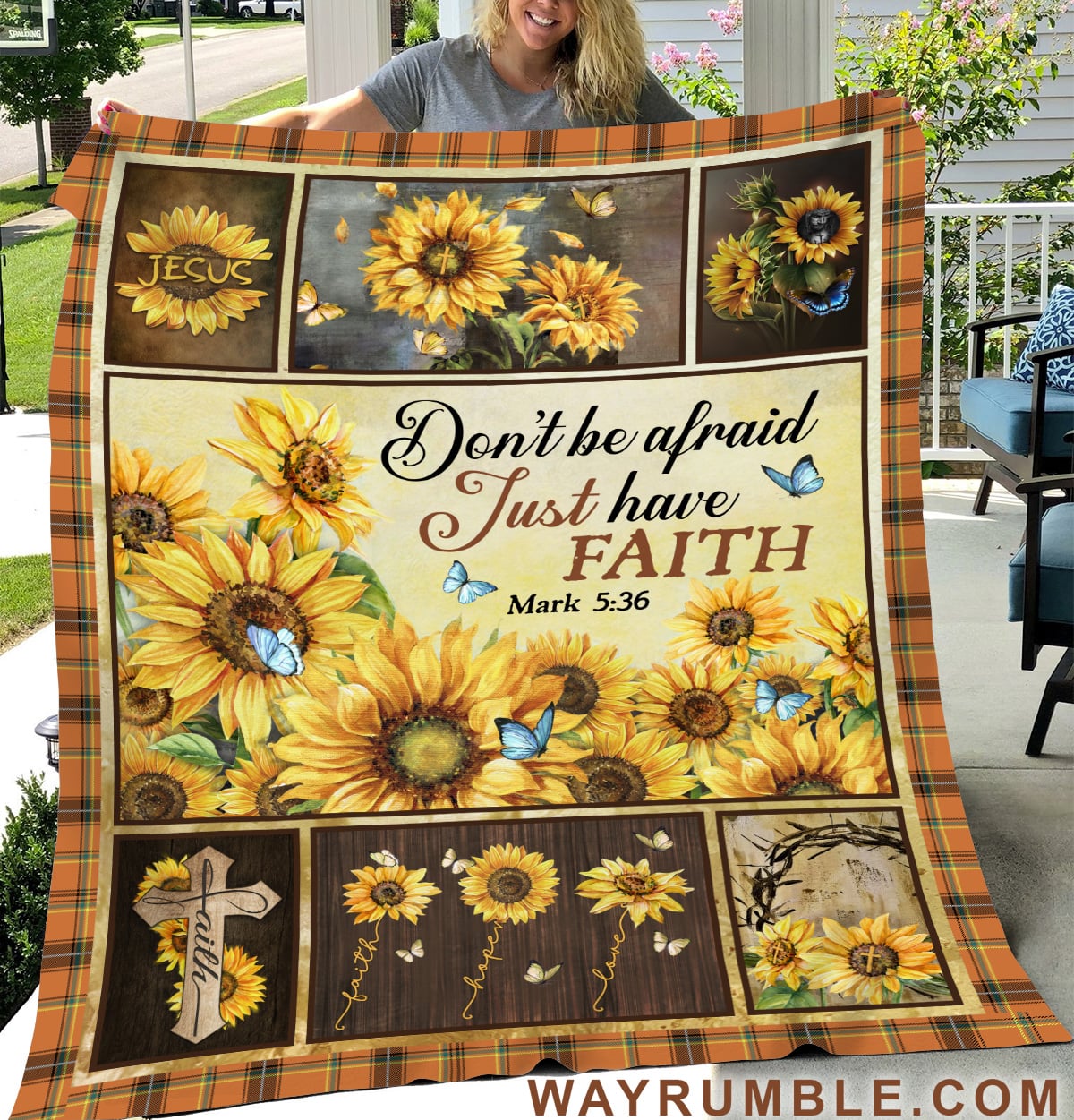 Sunflower Field, Don't be afraid Just have faith - Blanket