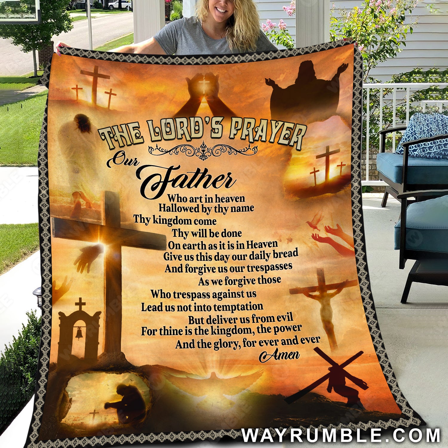 The life of Jesus, Jesus symbol, Beautiful sunset, The Lord's prayer - Jesus Blanket