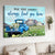 Blue ladybug car, Daisy field, Beautiful sky, May your journey always lead you home - Jesus Landscape Canvas Prints, Christian Wall Art