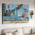 Cardinal drawing, Blue light, Winter, Be still and know that I am God - Jesus Landscape Canvas Prints, Christian Wall Art