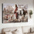Watercolor farm painting, Happy Jesus, Red flower, Simply blessed - Jesus Landscape Canvas Prints, Home Decor Wall Art