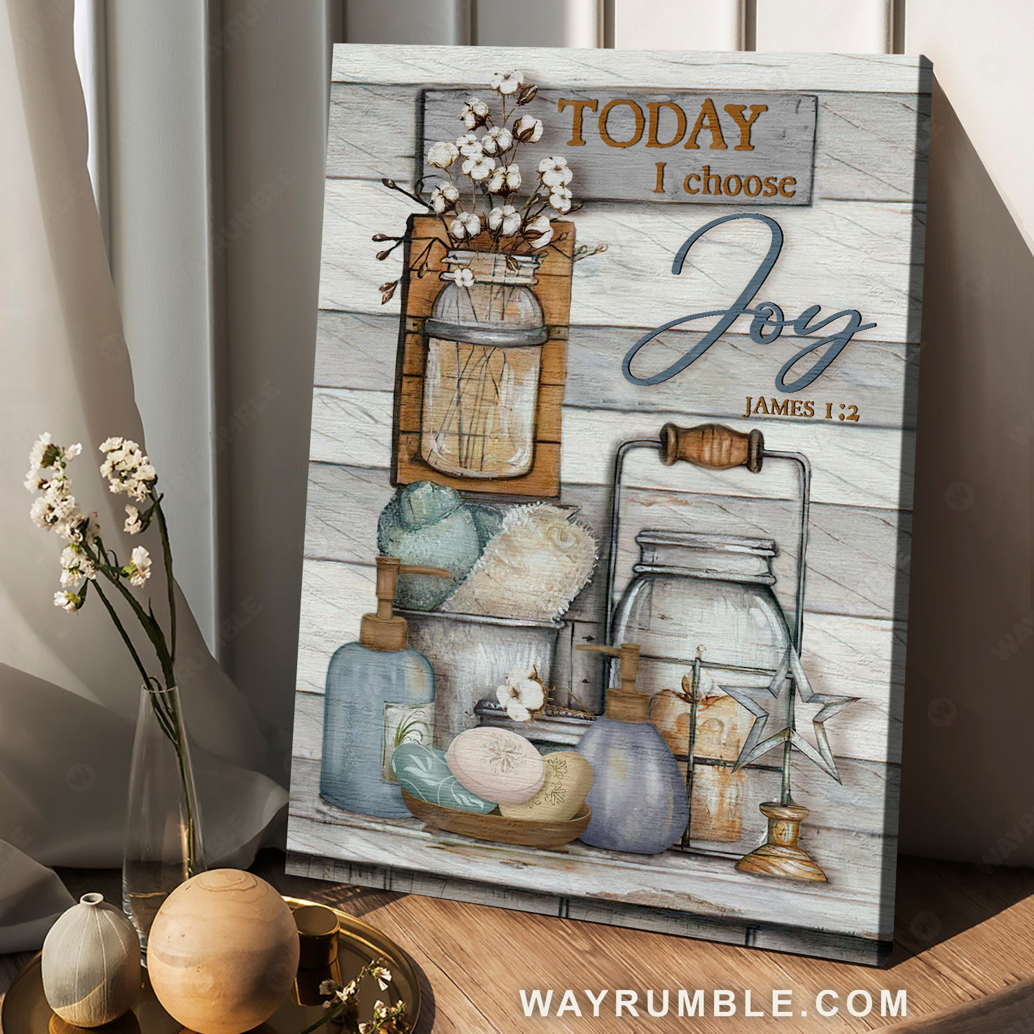 Beautiful bathroom, Cotton flower, Today I choose joy - Jesus Portrait Canvas Prints, Christian Wall Art