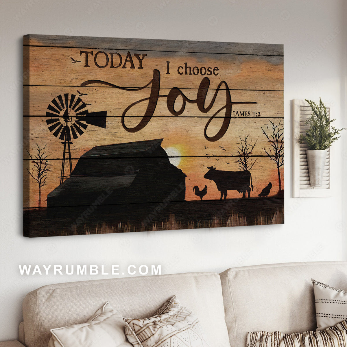 Peace drawing, Beautiful sunset, Countryside painting, Today I choose joy - Jesus Landscape Canvas Prints, Christian Wall Art