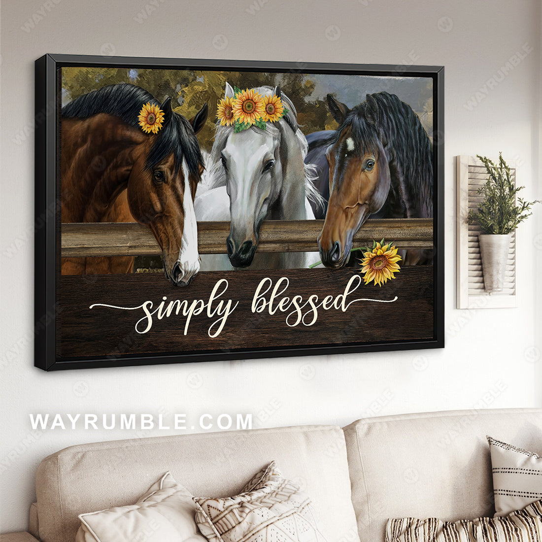 Quarter houses, Sunflower wreath, Jesus painting, Simply blessed - Jesus Landscape Canvas Prints, Christian Wall Art