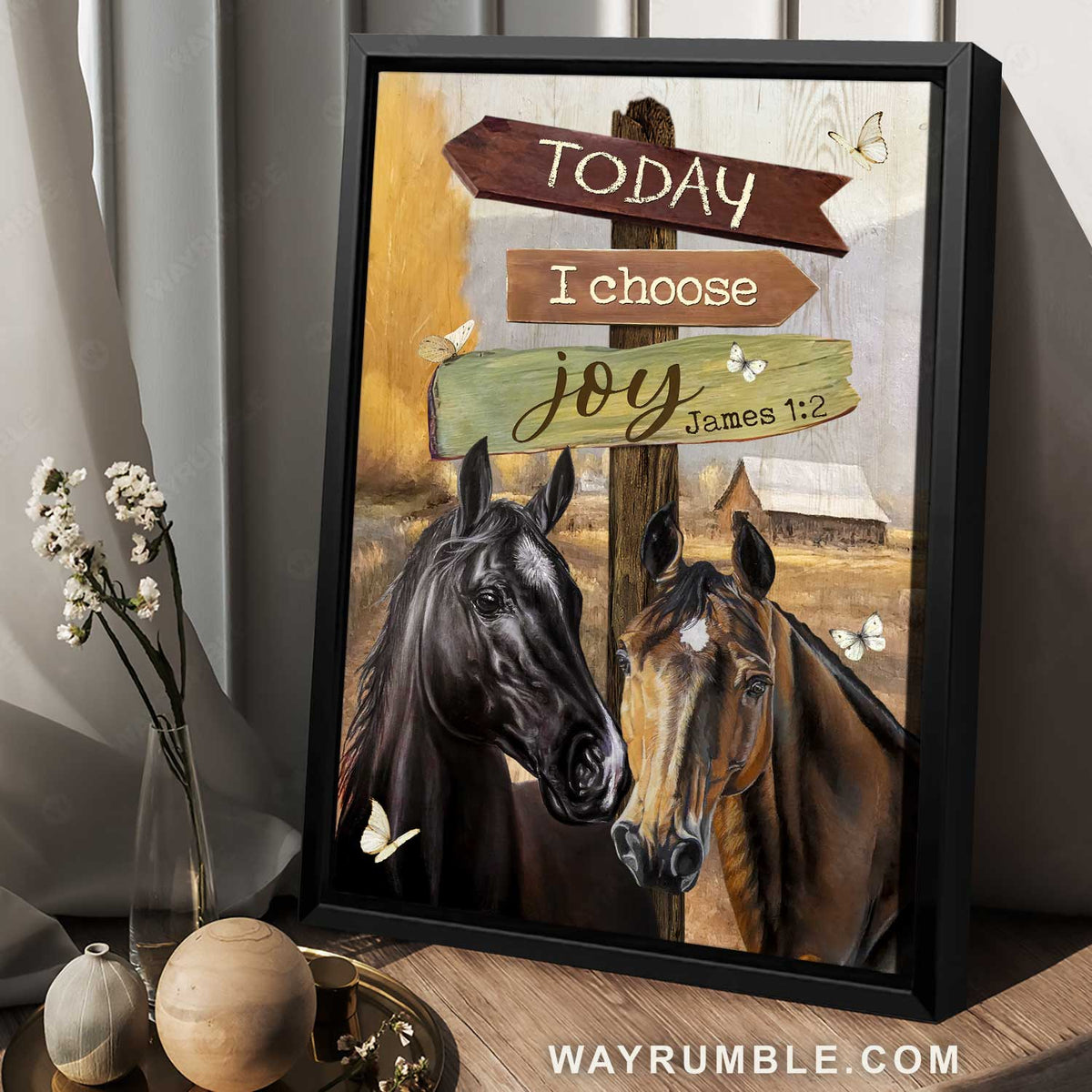 Beautiful horse artwork, Old farm, Countryside, Today I choose joy - Jesus Portrait Canvas Prints, Home Decor Wall Art