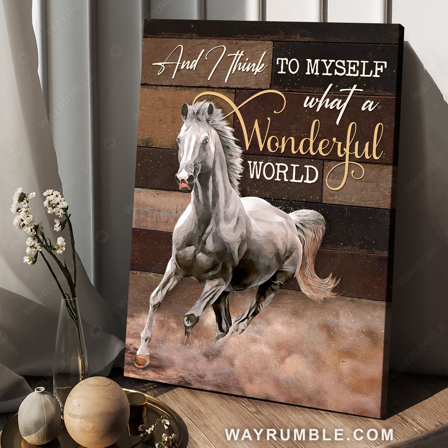 Quarter horse, Horse painting, And I think to myself what a wonderful world - Jesus Portrait Canvas Prints, Home Decor Wall Art