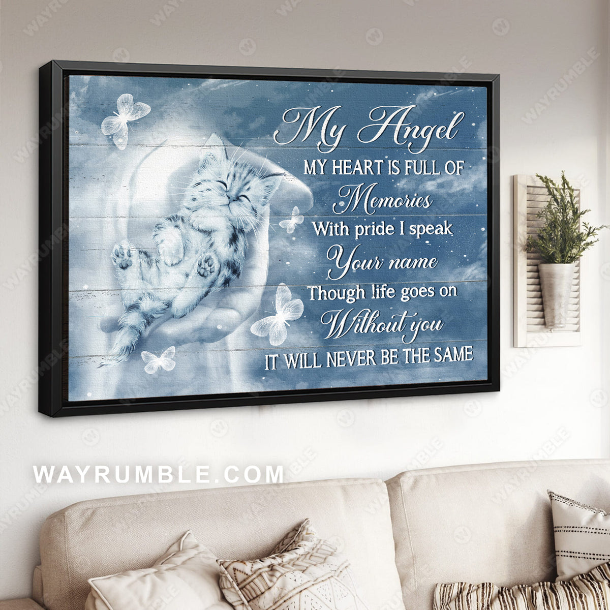 Baby cat, Take my hand, Jesus painting, My heart is full of memories - Jesus Landscape Canvas Prints, Christian Wall Art
