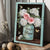 White hydrangeas, Pink rose, Colorful hummingbird, Simply blessed - Jesus Portrait Canvas Prints, Home Decor Wall Art