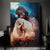 Watercolor painting, Jesus drawing, Lamb of God, The world in his arm - Jesus Portrait Canvas Prints, Home Decor Wall Art
