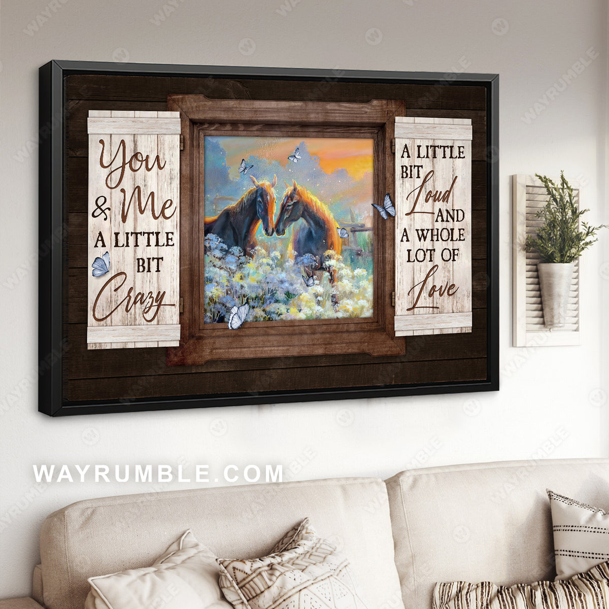 Pretty horse, Stunning flower field, You and me, A little bit crazy - Jesus Landscape Canvas Prints, Home Decor Wall Art