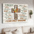 Pretty lily flower, Cross drawing, I can only imagine - Jesus Landscape Canvas Prints, Christian Wall Art