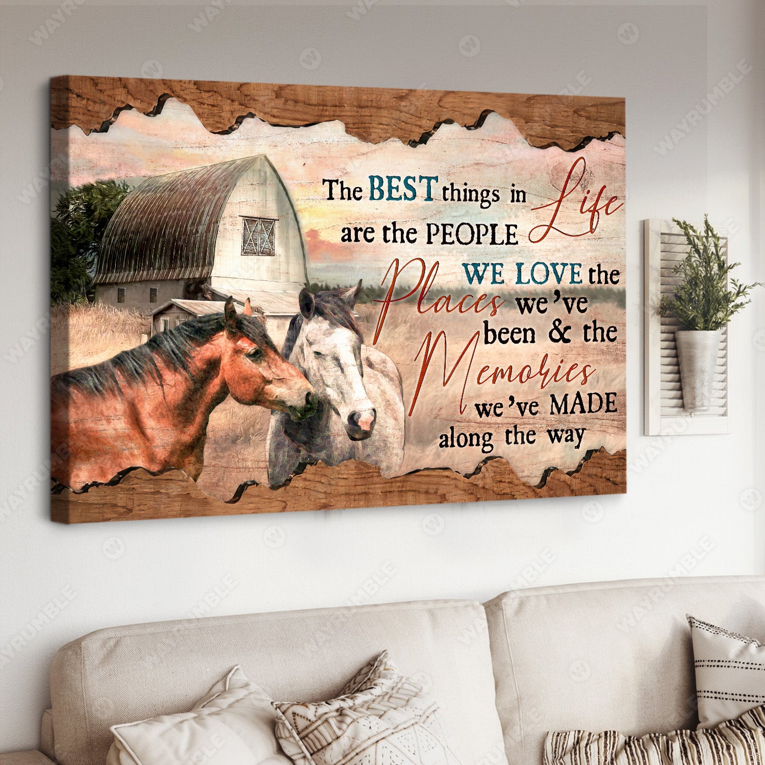 Watercolor horse, Rice field drawing, The best things in life - Jesus Landscape Canvas Prints, Christian Wall Art