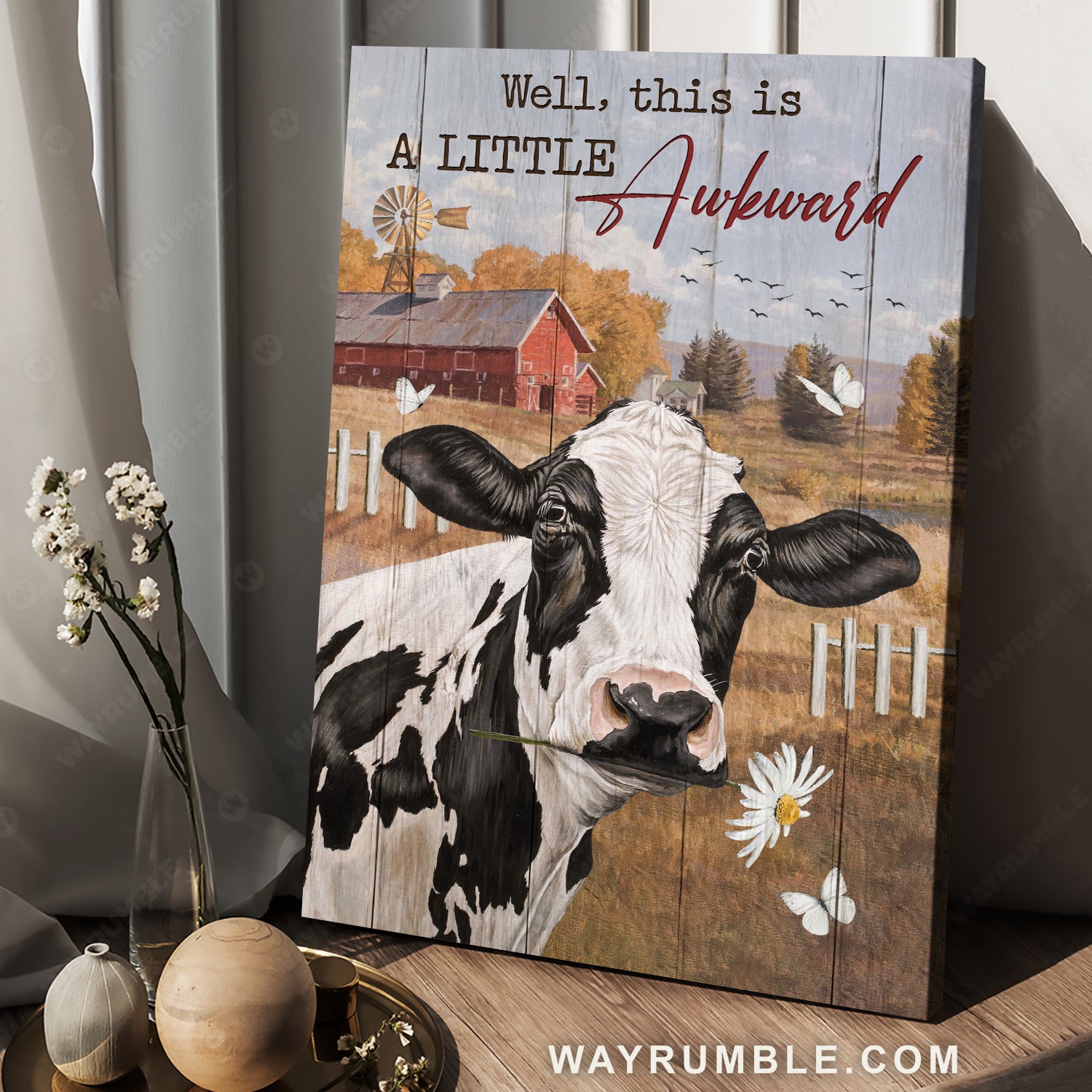 Amazing dairy cow, Peace farm, Well, This is a little awkward - Jesus Portrait Canvas Prints, Home Decor Wall Art