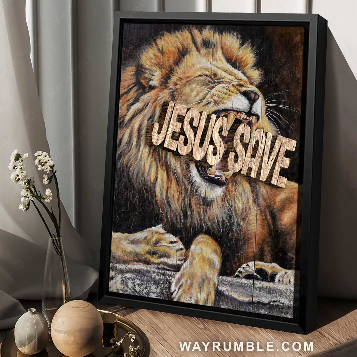 Stunning lion, The life of Jesus, Jesus save - Jesus Portrait Canvas Prints, Home Decor Wall Art