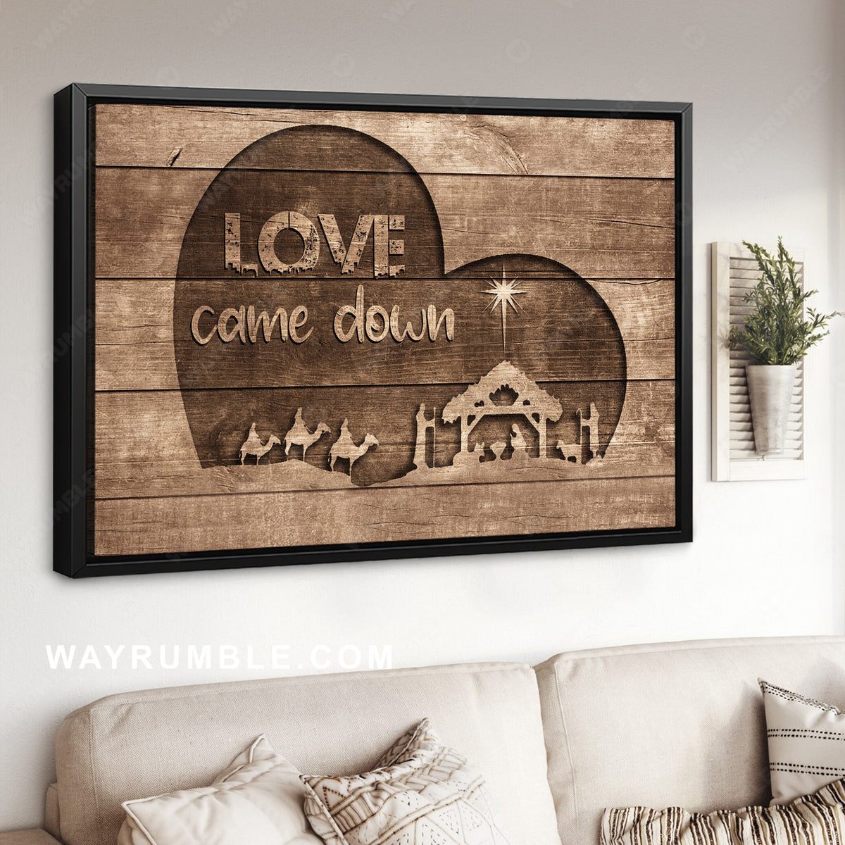 Wooden heart, Beautiful night, Camel painting, Love come down - Jesus Landscape Canvas Prints, Home Decor Wall Art