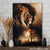 Lion of Judah, Jesus profile painting, Praying with Jesus - Jesus Portrait Canvas Prints, Christian Wall Art