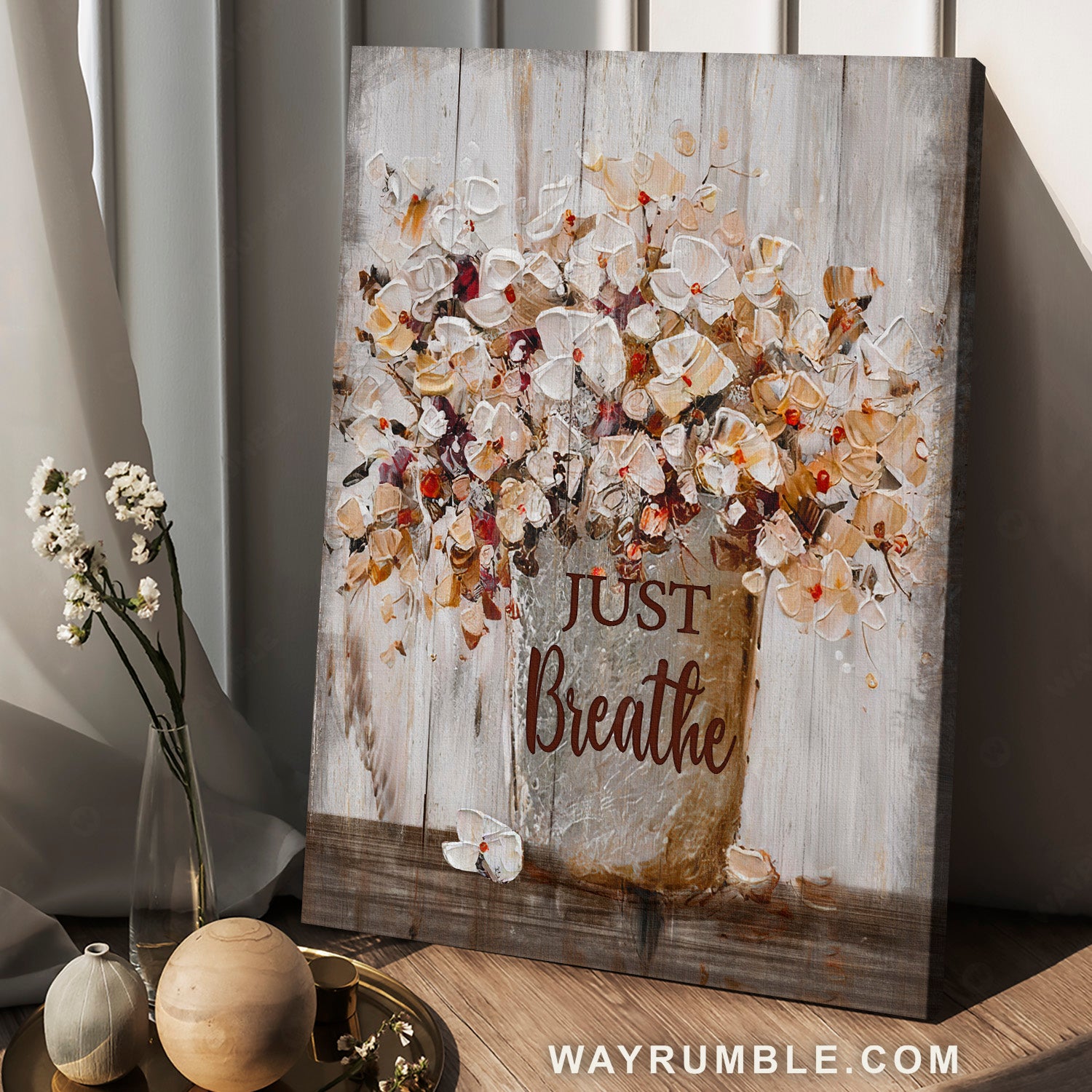 Still life painting, Awesome flower, Watercolor artwork, Just breathe - Jesus Portrait Canvas Prints, Home Decor Wall Art