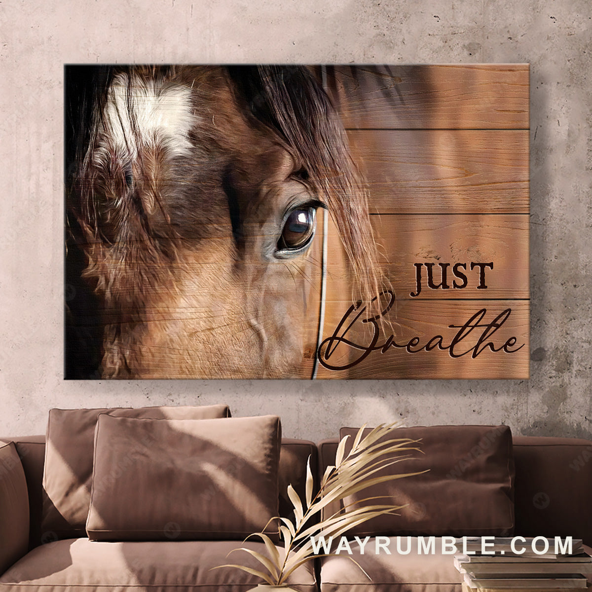 Amazing eyes, Gift for horse lover, Beautiful horse, Just breathe - Jesus Landscape Canvas Prints, Home Decor Wall Art